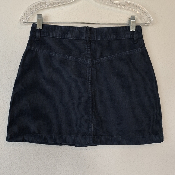 Free People Corduroy Mini Skirt Blue Size 6 - Picture 4 of 8